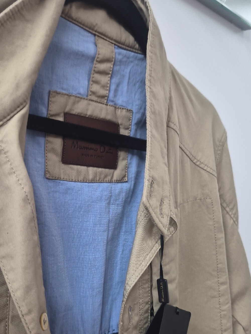 Massimo Dutti Khaki Lightweight Shirt Jacket